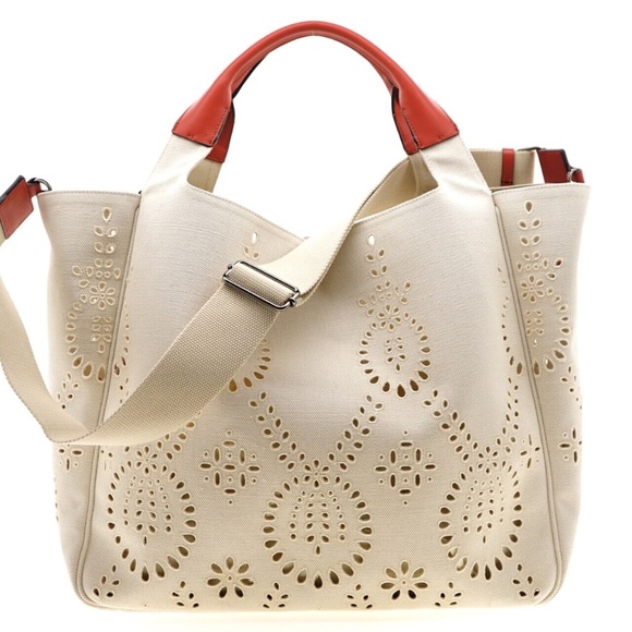 Valentino Garavani Atelier 08 Tote Shoulder Bag Large Beige Canvas New - Picture 4 of 8